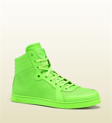 gucci high top sneakers green|high top gucci sneakers men.